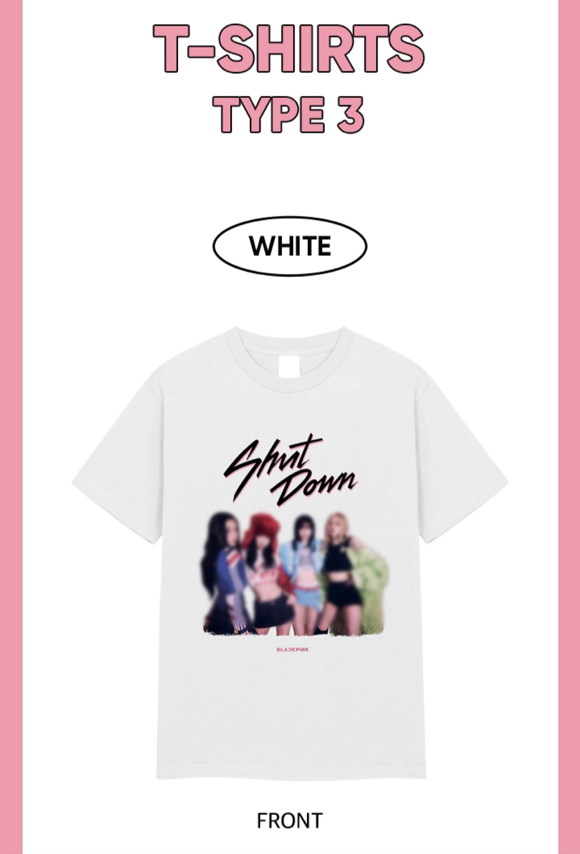 [BLACKPINK] Born Pink World Tour : Tour T-Shirts Type 3