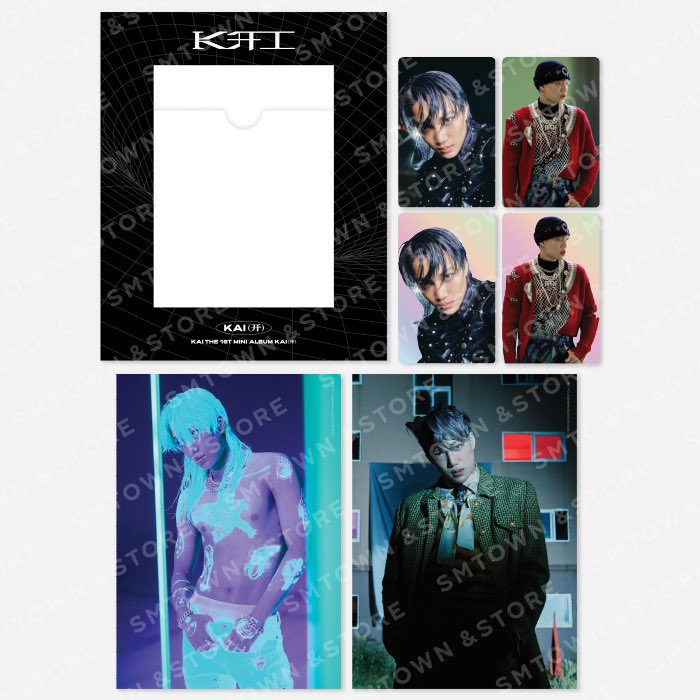 [EXO] KAI : KAI (开) : Light Glow In The Dark Postcard + Photo Frame Set