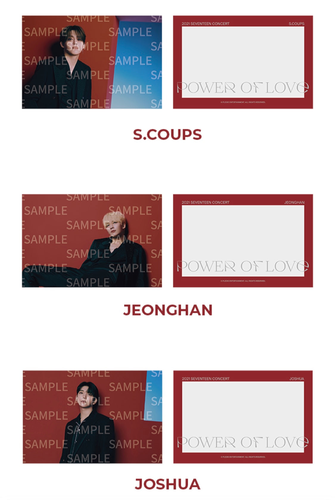 [SEVENTEEN] Power Of Love : Postcard Stand Set