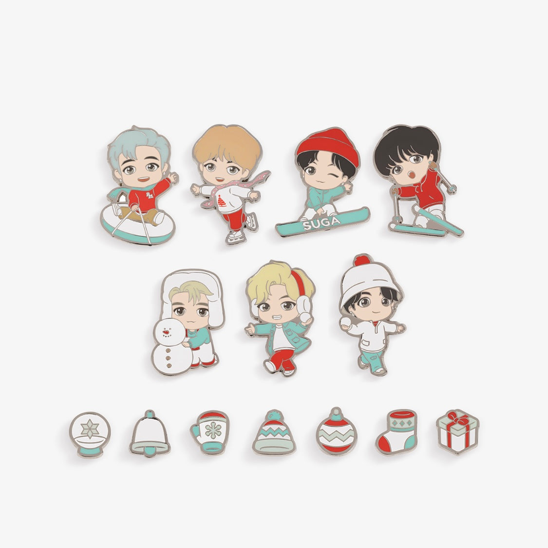 [BTS] TinyTAN : Holiday Version : Metal Badge