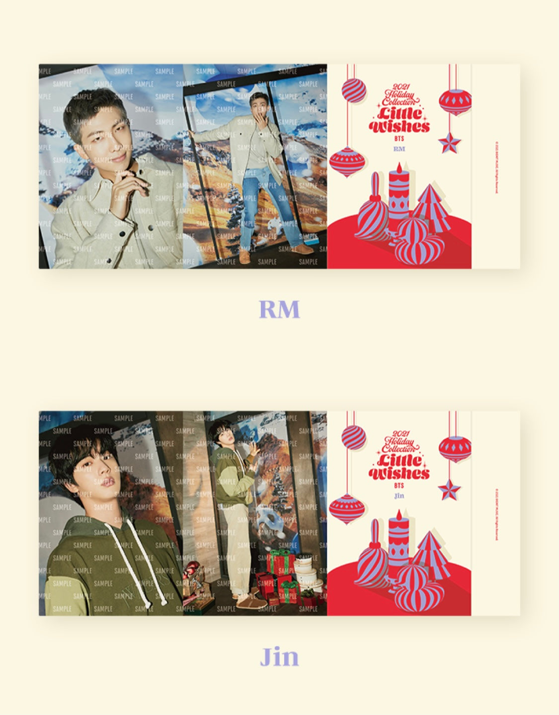 [BTS] 2021 Holiday Collection : Little Wishes : 3-Sided Stand Photo