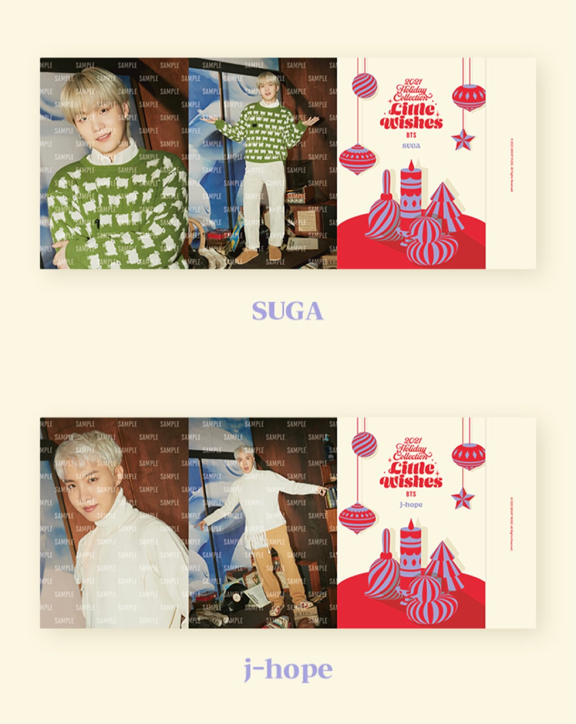 [BTS] 2021 Holiday Collection : Little Wishes : 3-Sided Stand Photo