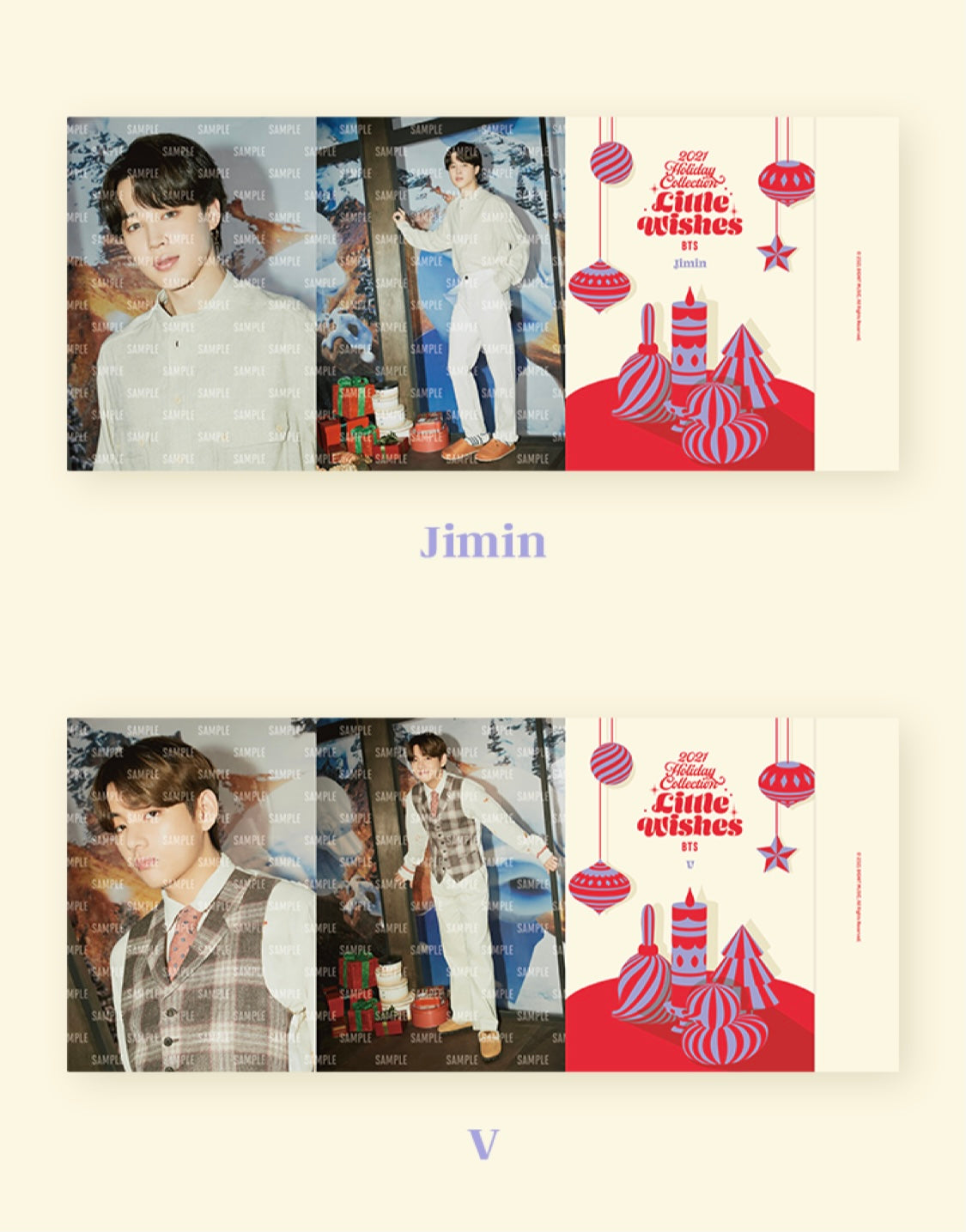 [BTS] 2021 Holiday Collection : Little Wishes : 3-Sided Stand Photo