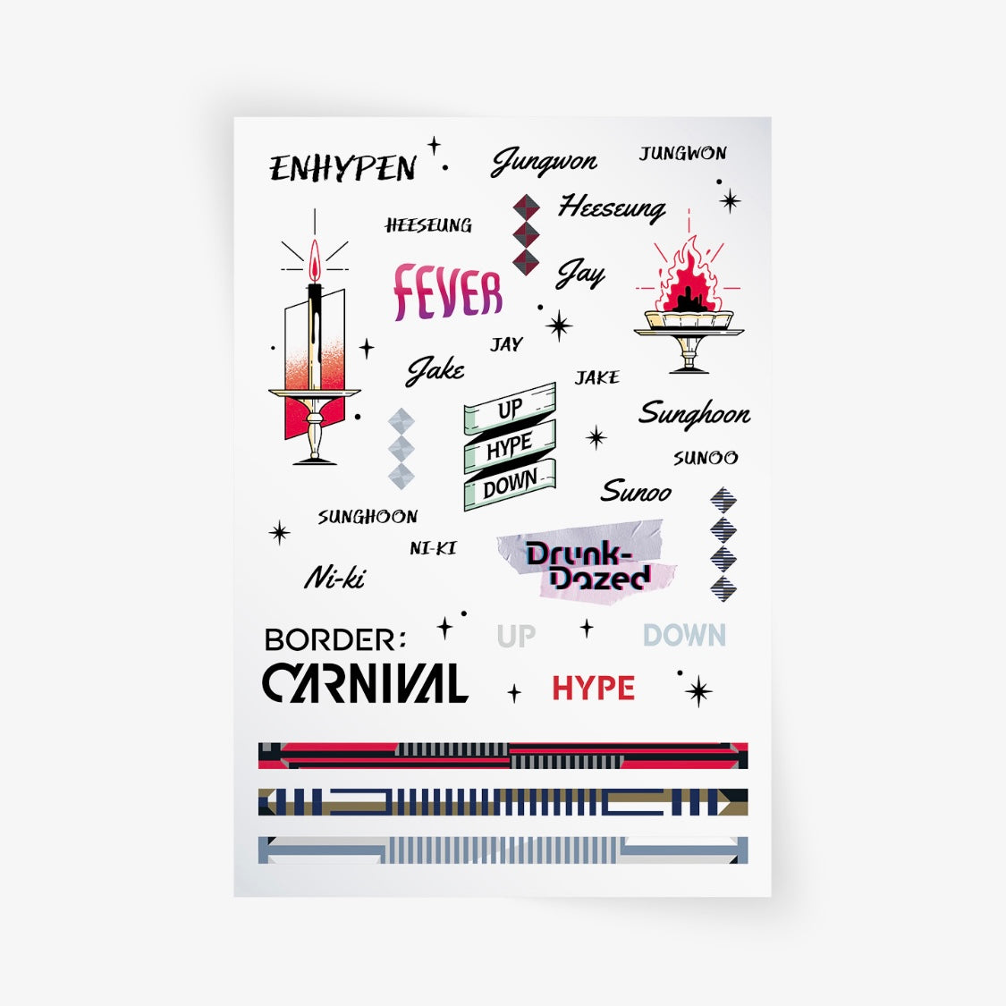 [ENHYPEN] Border : Carnival : Tattoo Sticker