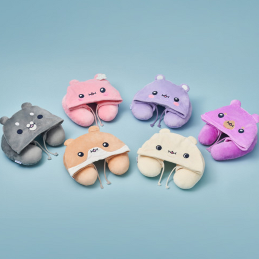 [MONSTA X] Twotuckgom x Monsta X : Tutu Bear Hood Neck Pillow