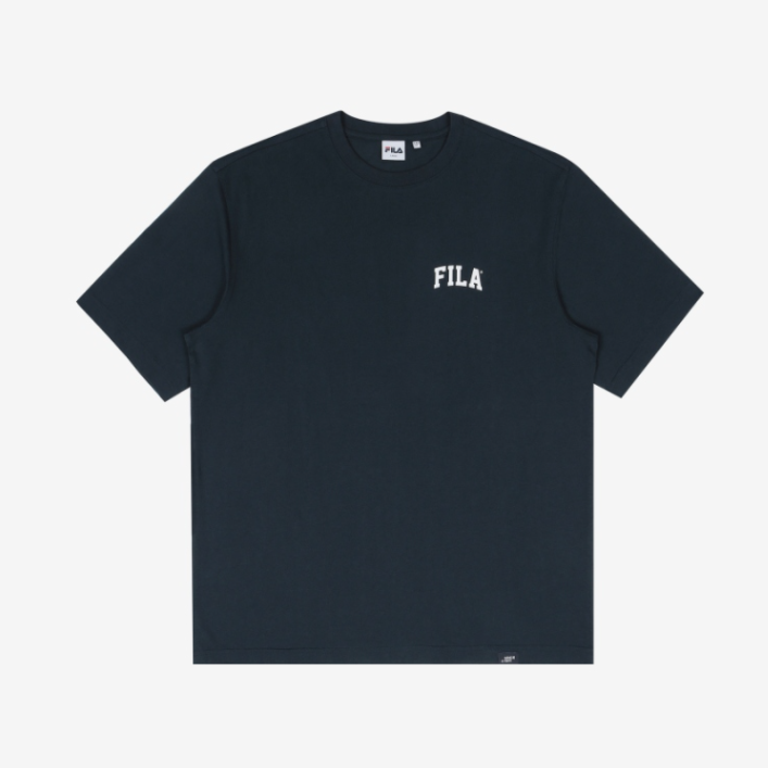 [FILA] New Prep Small Arch Logo Loose Fit Short Sleeve T-Shirt