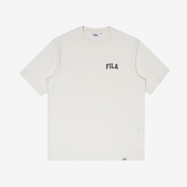 [FILA] New Prep Small Arch Logo Loose Fit Short Sleeve T-Shirt