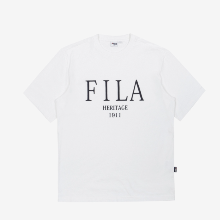 [FILA] Heritage Serif Logo Loose Fit Short Sleeve Tee