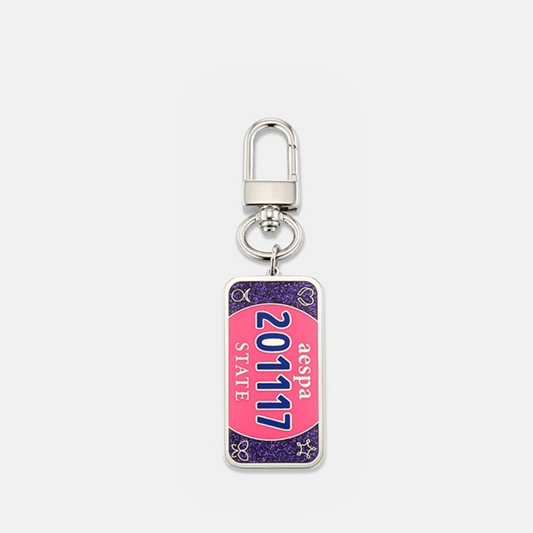 [AESPA] Number Plate Keyring