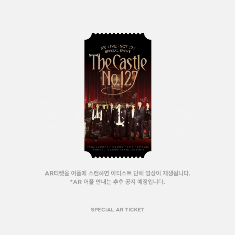 [NCT] XR LIVE NCT 127 SPECIAL EVENT : THE CASTLE No. 127 : Special AR Ticket Set