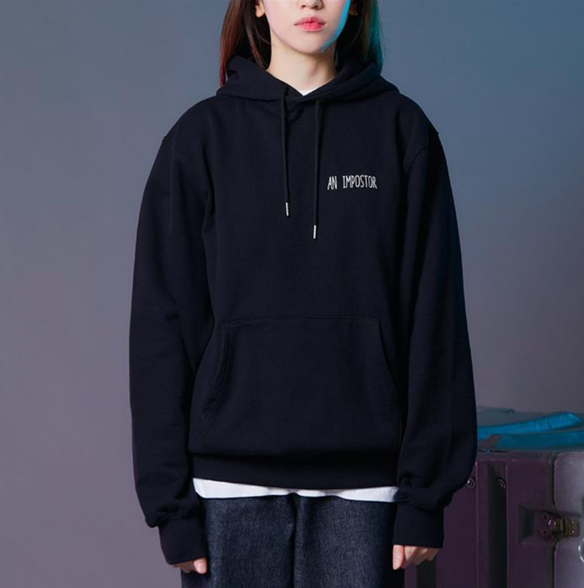 [BT21] Among Us Limited Edition : Crewmate Black Hoodie T-Shirt