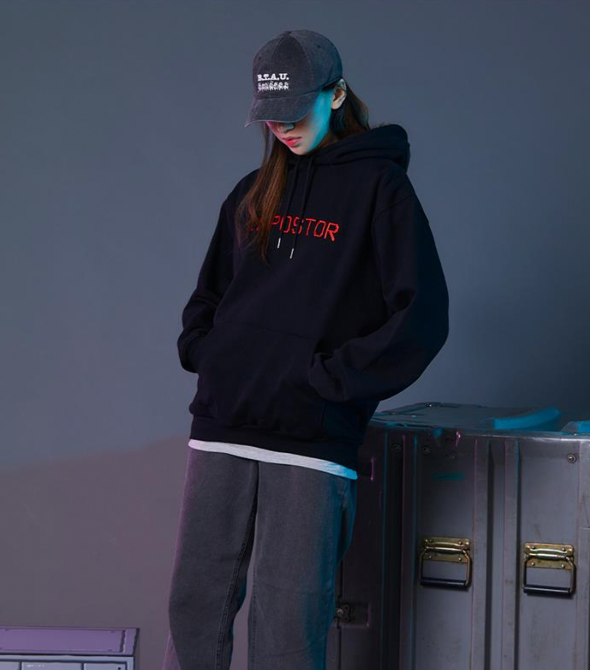 [BT21] Among Us Limited Edition : Imposter Black Hoodie Sweatshirt