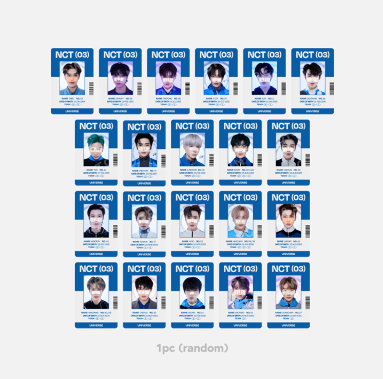 [NCT] Universe : ID Card + Photocard Set