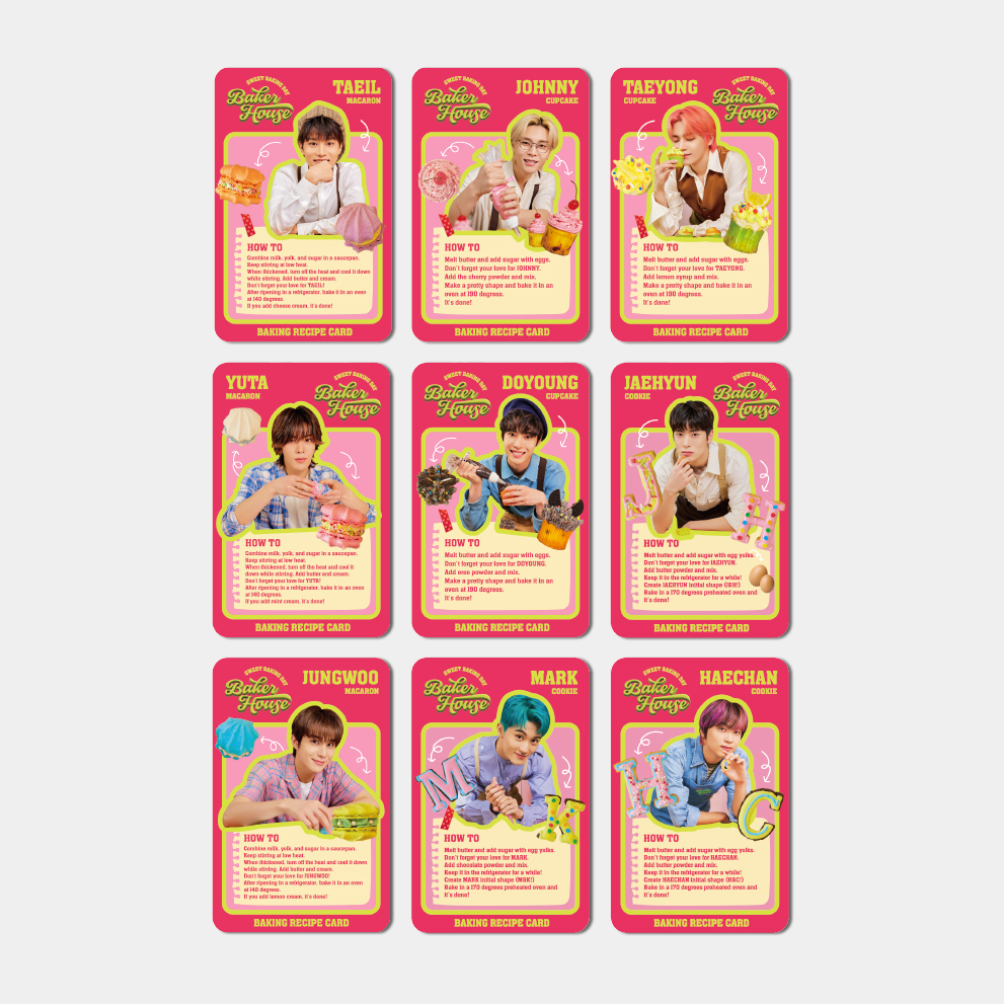 NCT] NCT 127 : Baker House : Random Recipe Card Pack – krmerch