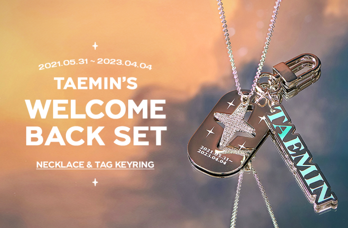 [SHINEE] Welcome Back Set : Taemin : Necklace & Tag Keyring