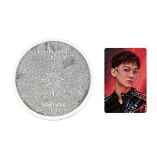 [EXO] Exo Planet #5 Concert Merchandise : ExplOration Dot : Glitter Coaster + Photocard