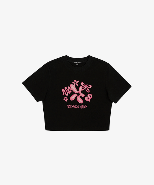 [TXT] Act : Sweet Mirage : Crop T-Shirt (Black)