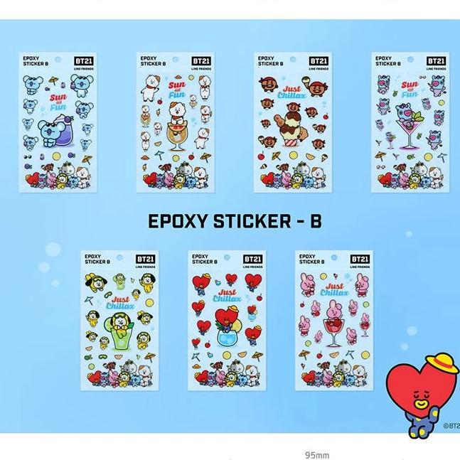 [BT21] Epoxy Sticker : A / B / C / D / E / F / G