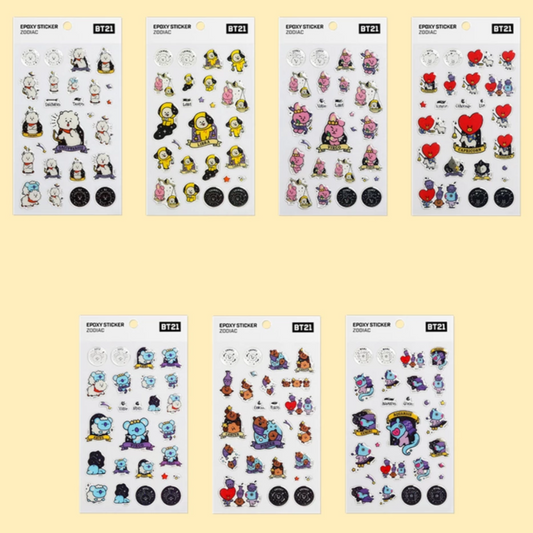 [BT21] Epoxy Sticker : Zodiac Version