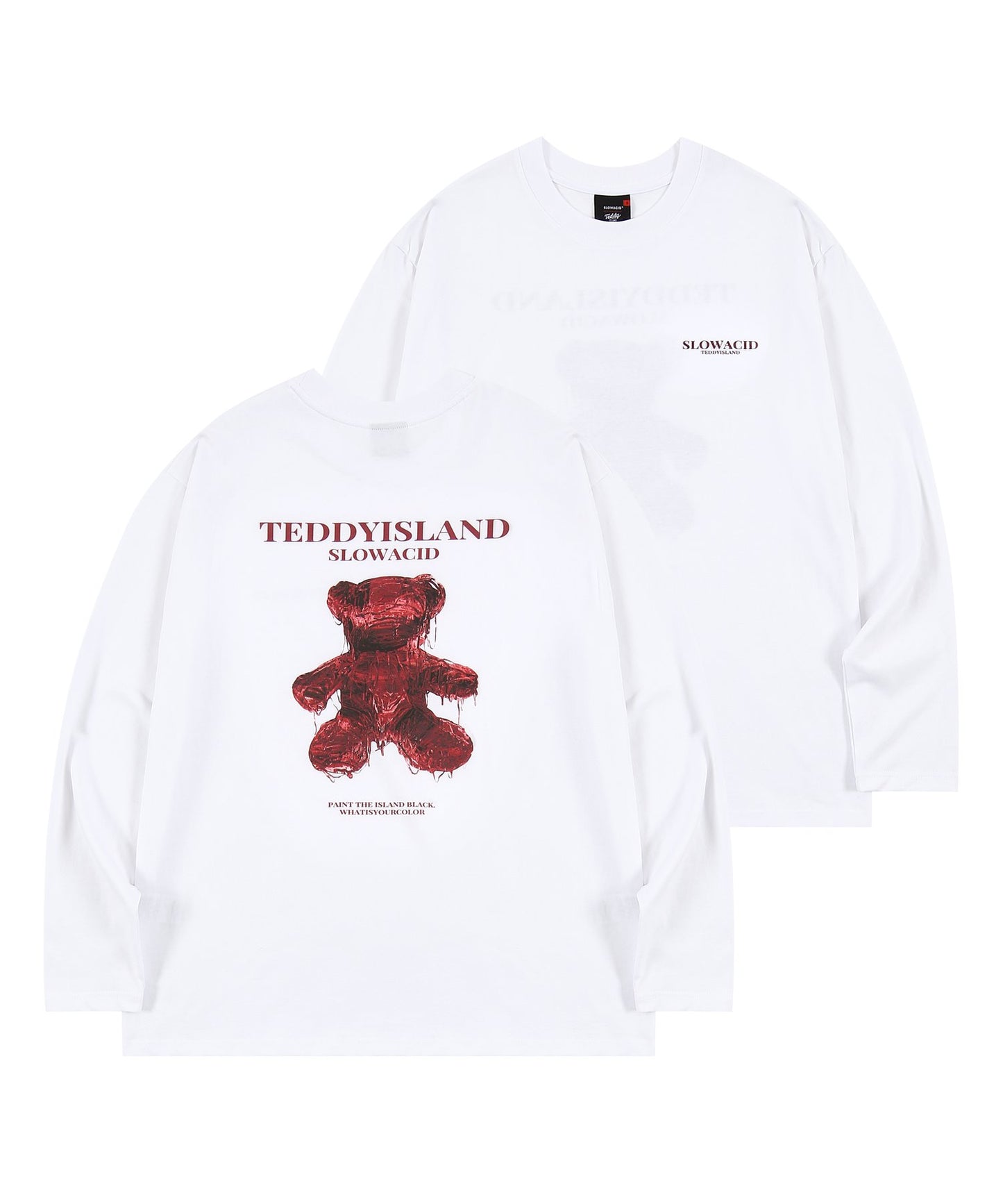 [NCT] Slow Acid x Teddy Island : Summer 127 : Oil Teddy Long Sleeve T-Shirt