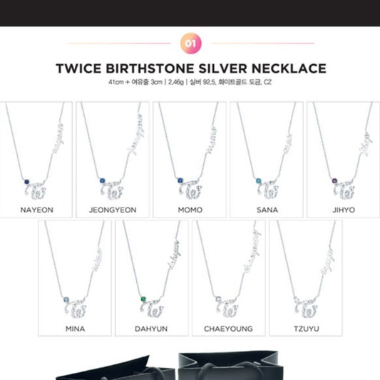 [TWICE] Silver Collection : Limited Edition : Birthstone Silver Necklace