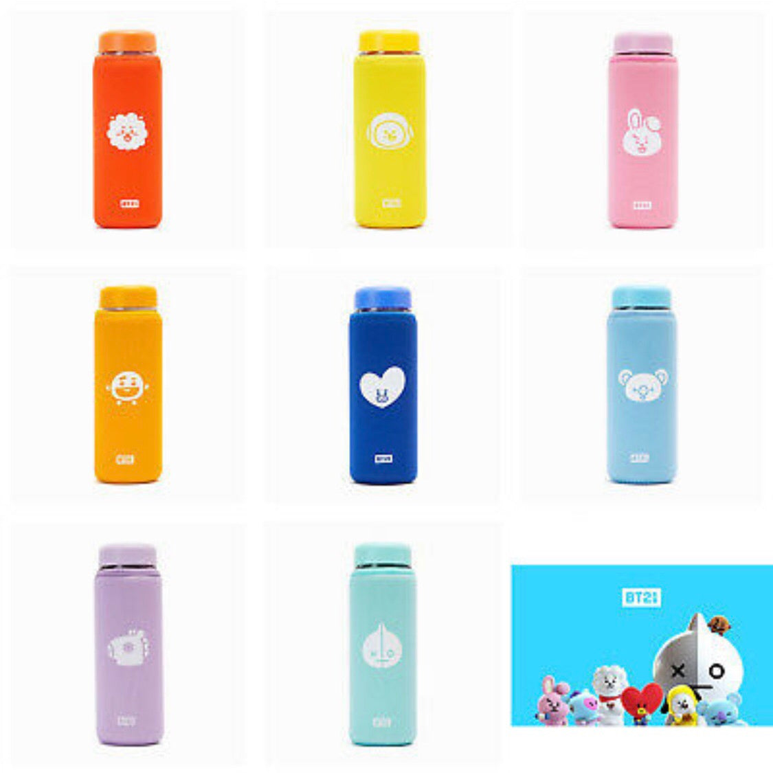 [BT21] Transparent Tritan Bottle + Bottle Sleeve