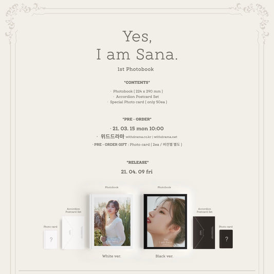 [TWICE] Sana : Yes, I Am Sana Photobook