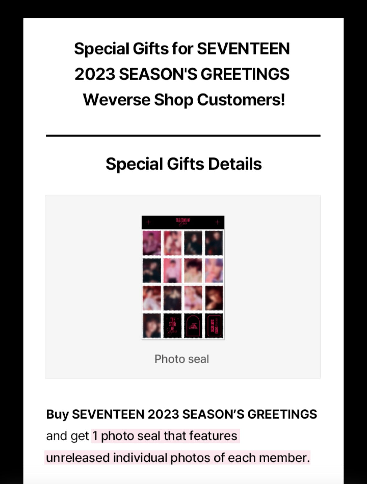 SEVENTEEN] 2023 Season's Greetings – krmerch