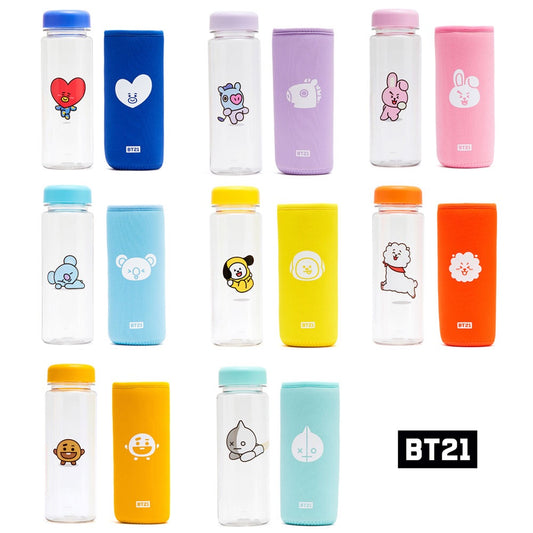 [BT21] Transparent Tritan Bottle + Bottle Sleeve