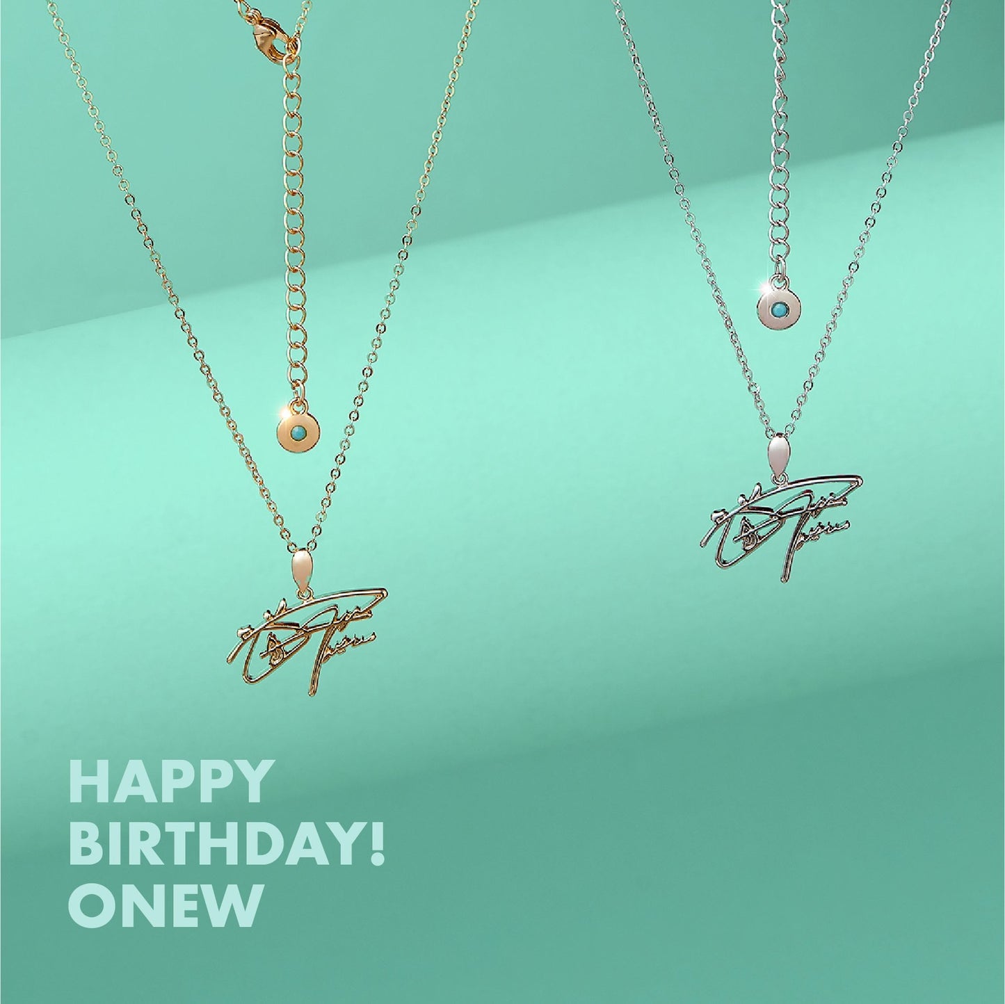 [SHINEE] Artist Birthday Necklace : Happy Birthday! Onew