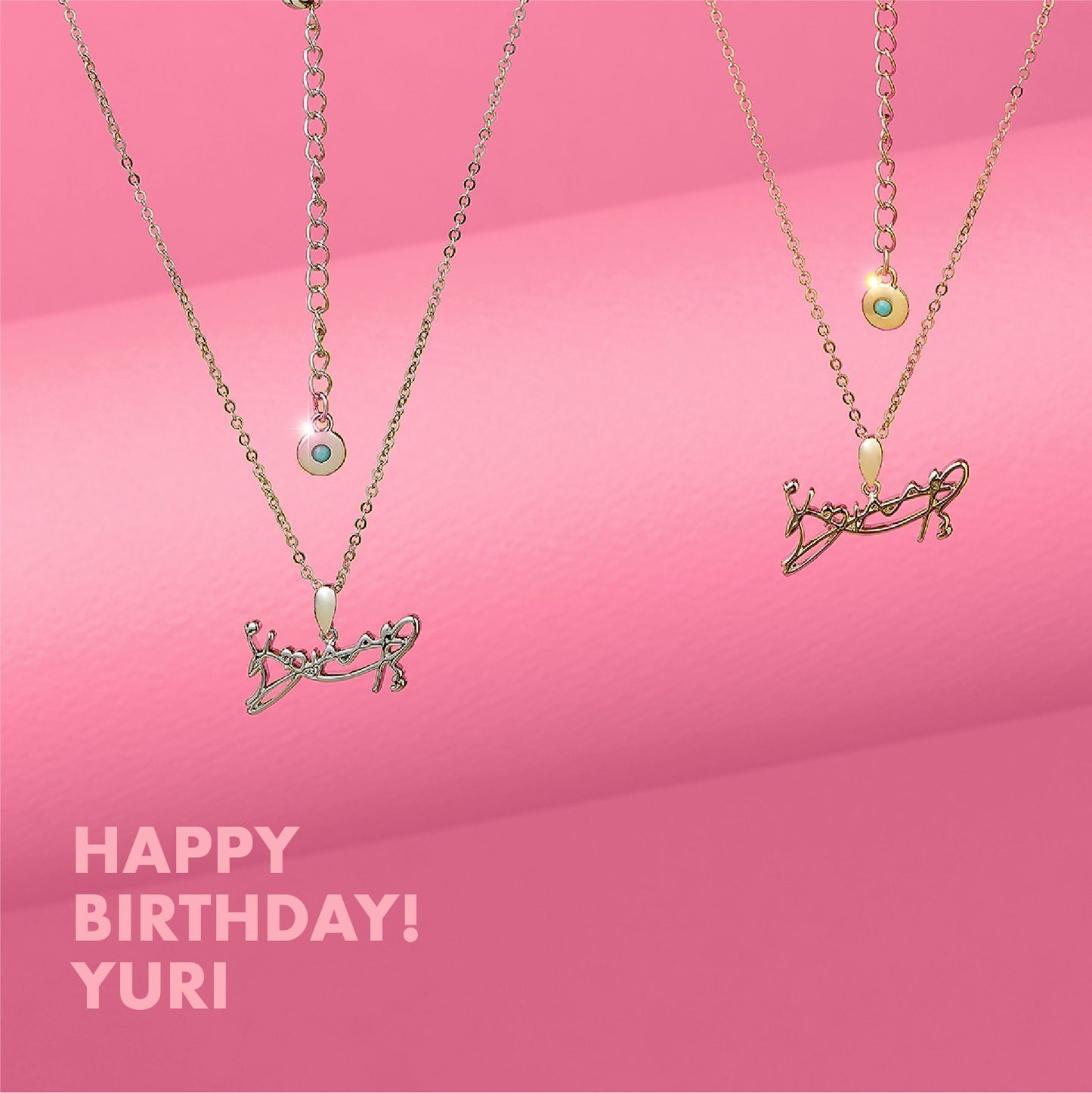 [SNSD Girls Generation] Artist Birthday Necklace : Happy Birthday! Yuri
