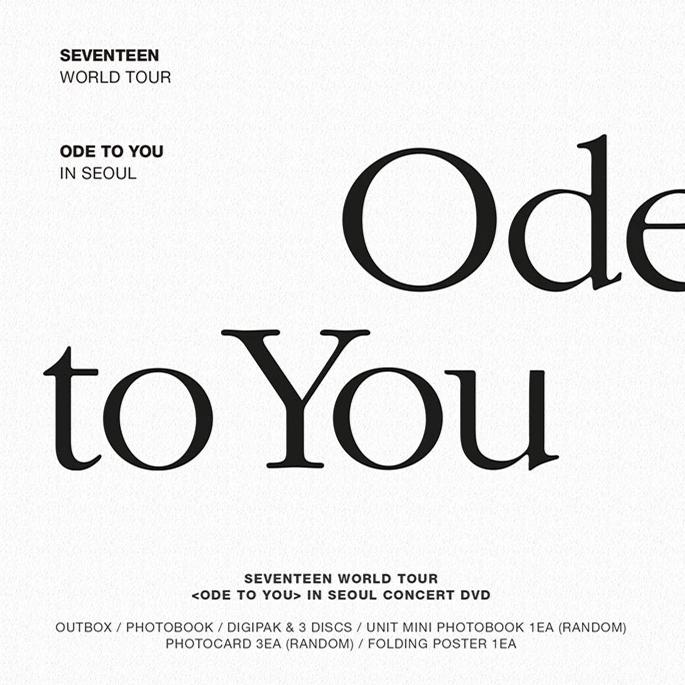 [SEVENTEEN] World Tour : Ode To You In Seoul DVD