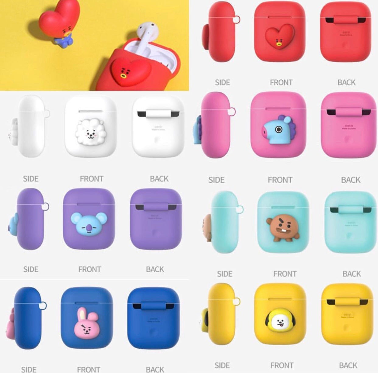 [BT21] BT21 x Royche : Airpods Silicon Case